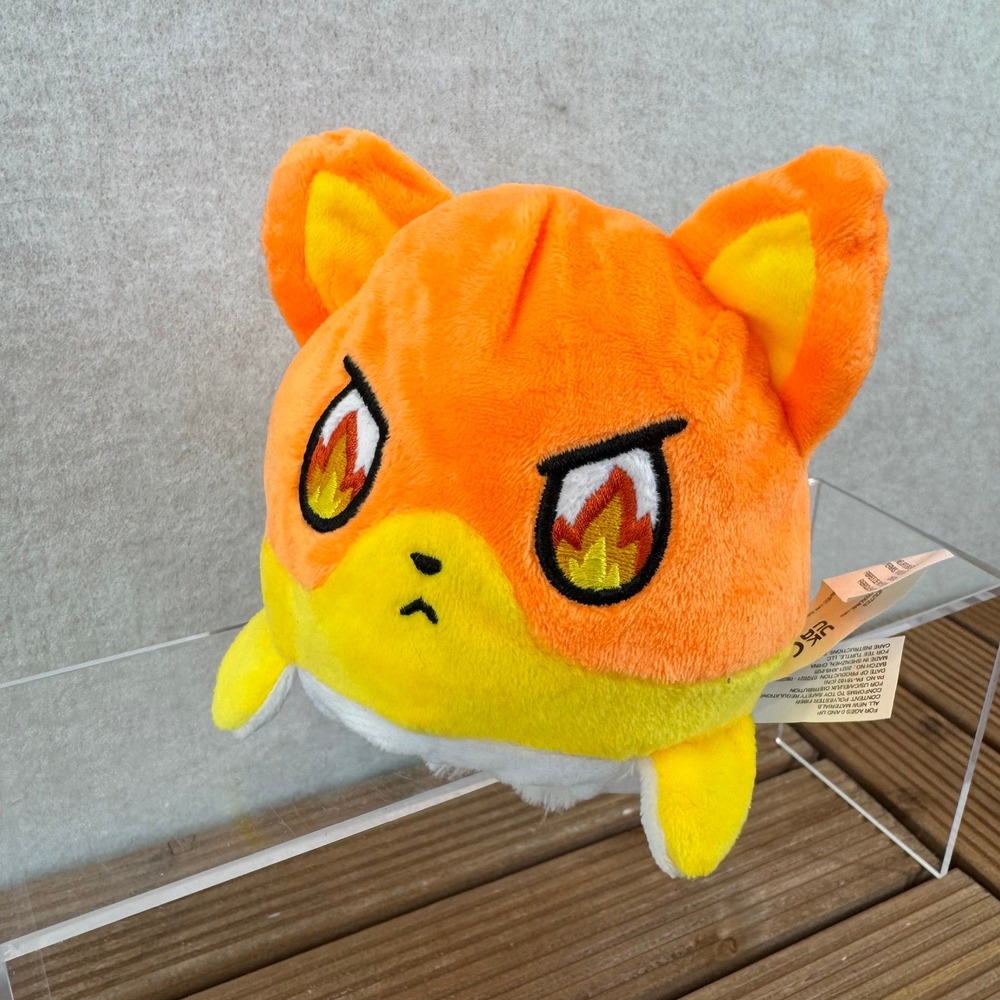 NWT TeeTurtle Reversible Fox Plushie Orange Fire Teal Happy Mood Stuffed Toy